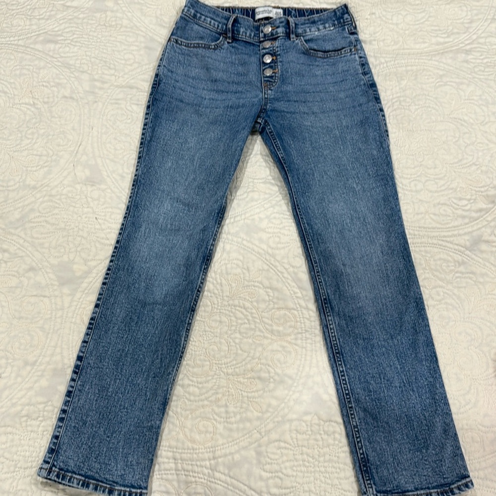 Abercrombie kids high  rise straight girl jeans